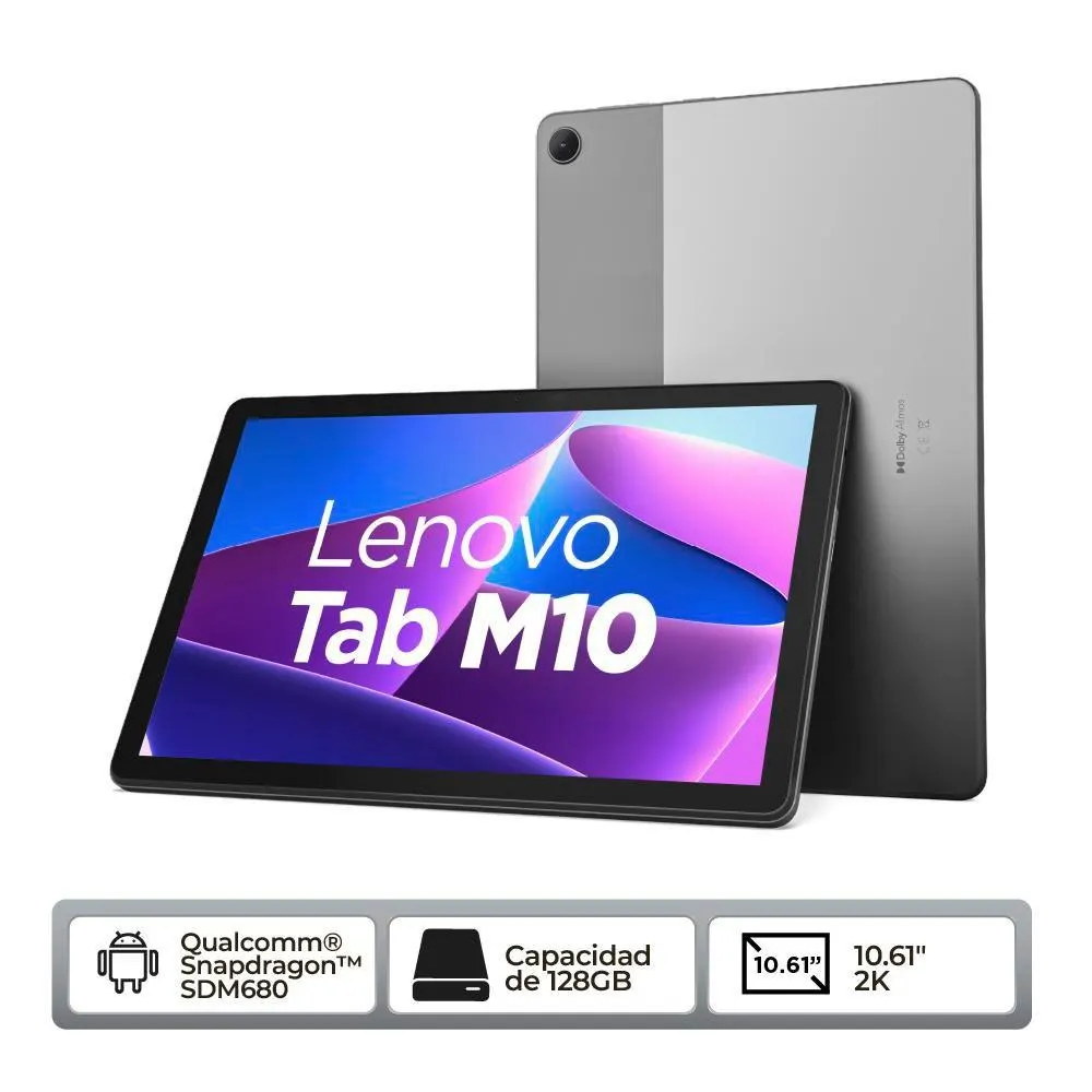 Tablet LENOVO M10 Plus 3 Gen Wifi 128 GB 4 GB RAM Storm Grey