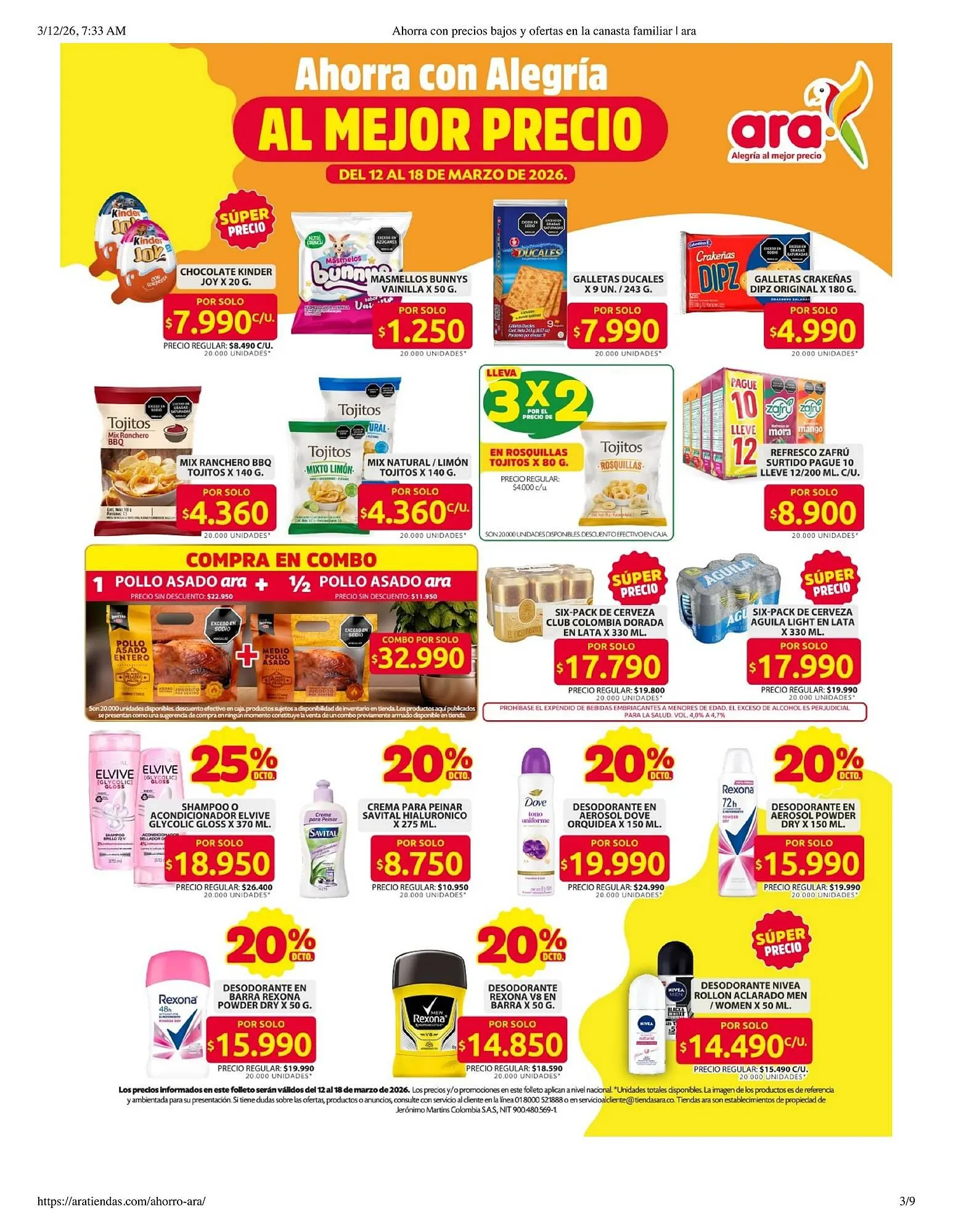 Catalogo de Catálogo Ara 12 de marzo al 18 de marzo 2026 - Pag 3