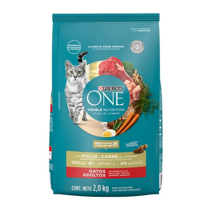 Alimento Seco Para Gato Pollo y Carne One 2 kg