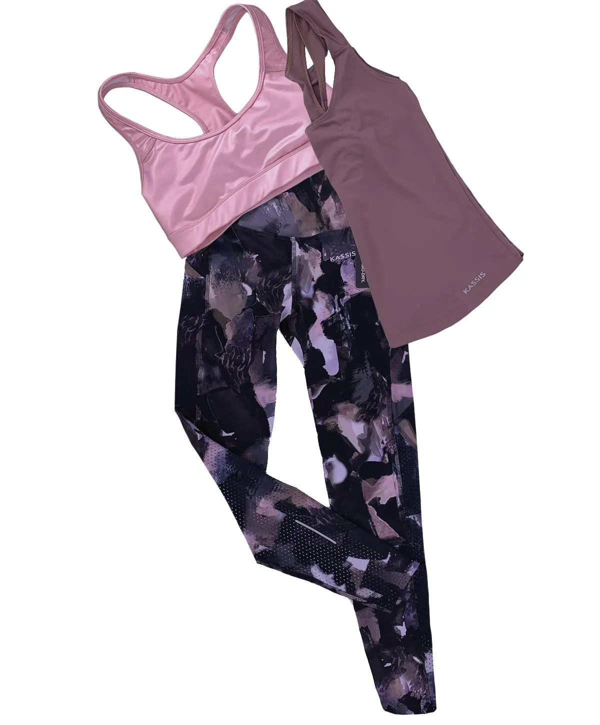 KIT SHAPE BROWN + TOP ROSA + BLUSA TAUPE