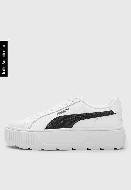 Tenis Lifestyle Blanco-Negro Puma Karmen L