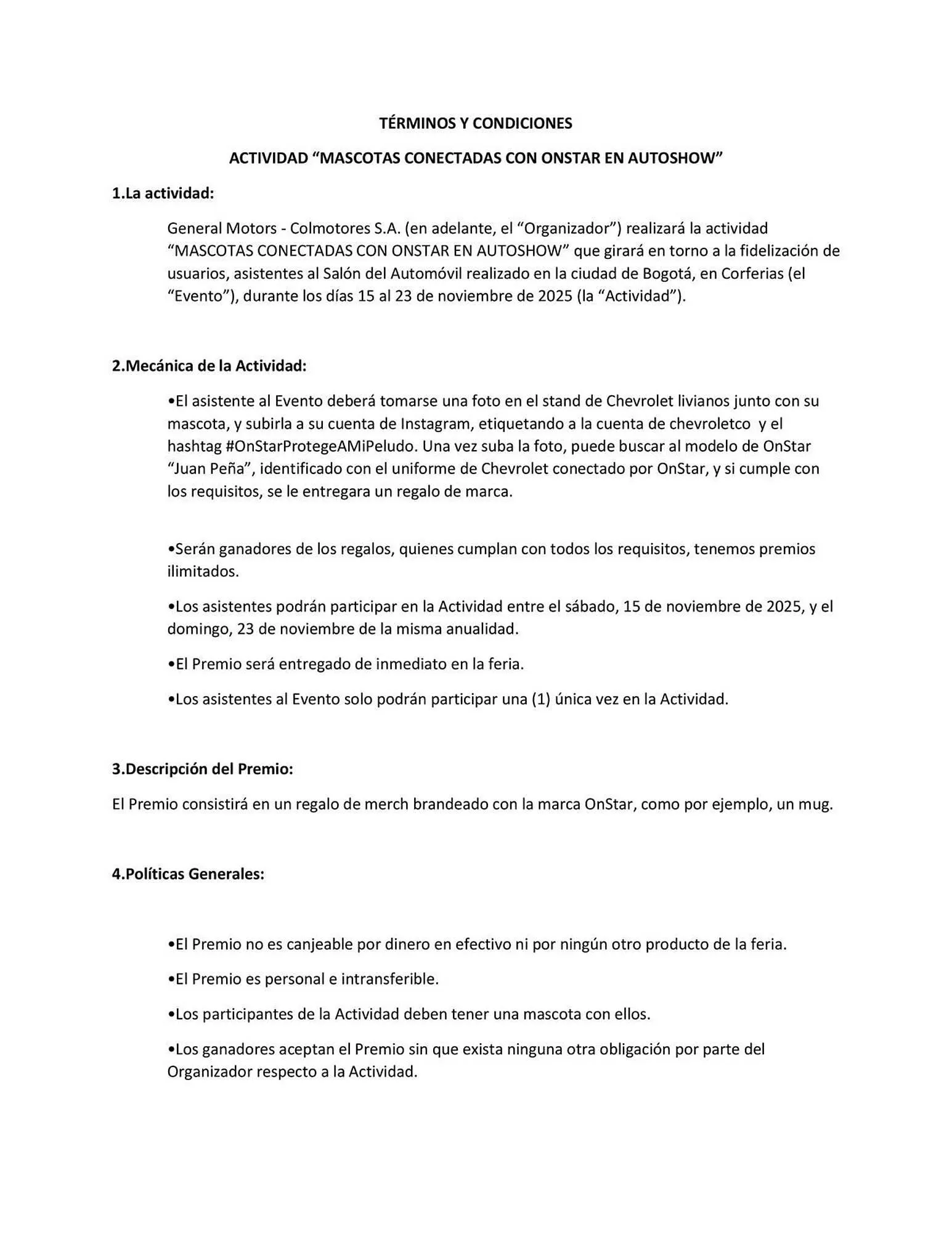 Catalogo de Catálogo Chevrolet 15 de noviembre al 23 de noviembre 2025 - Pag 1