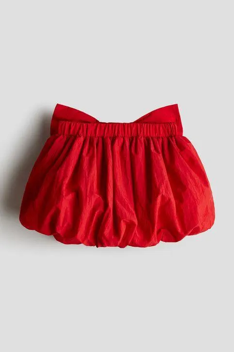 Falda globo con moño