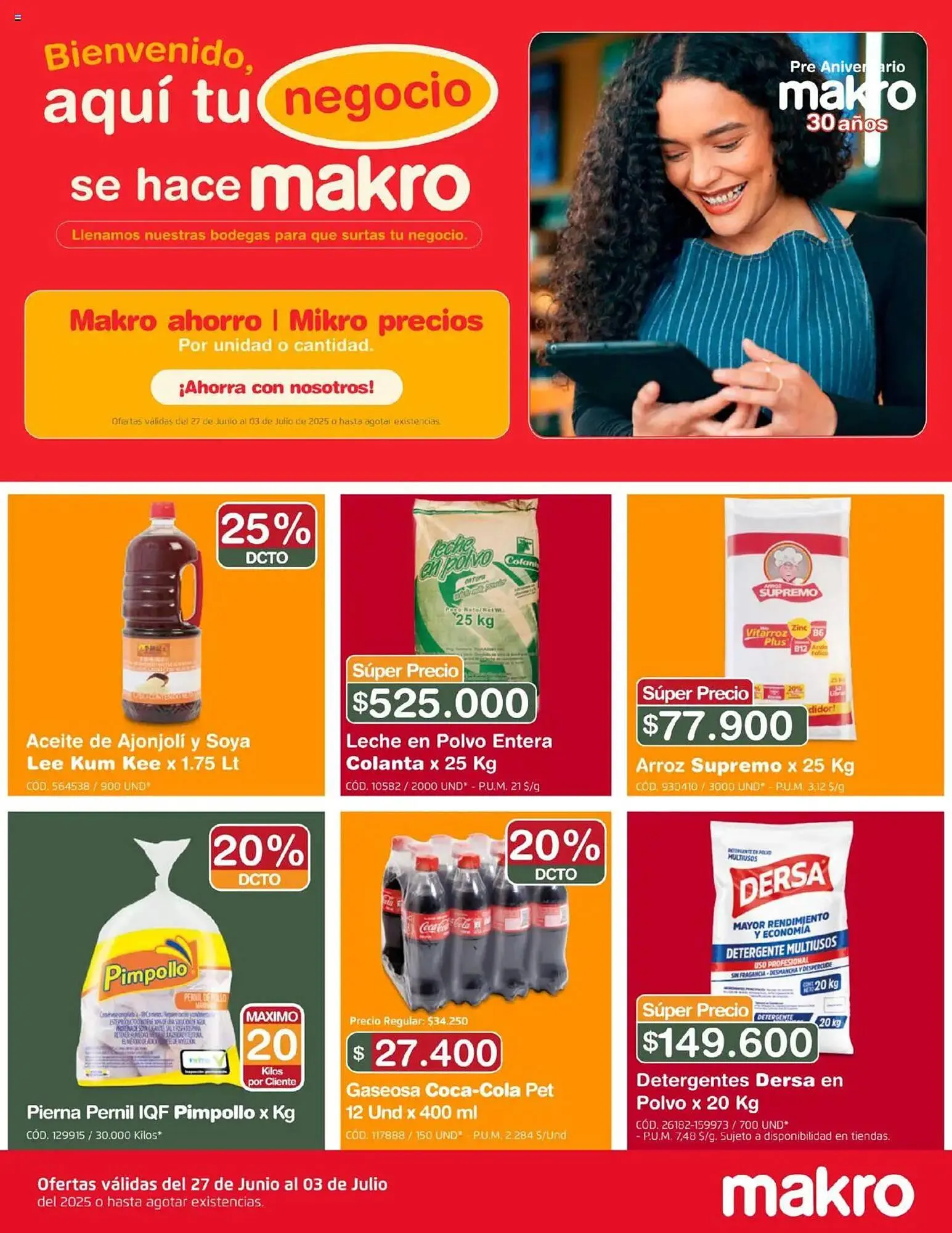 Catalogo de Catálogo Makro 27 de junio al 3 de julio 2025 - Pag 1