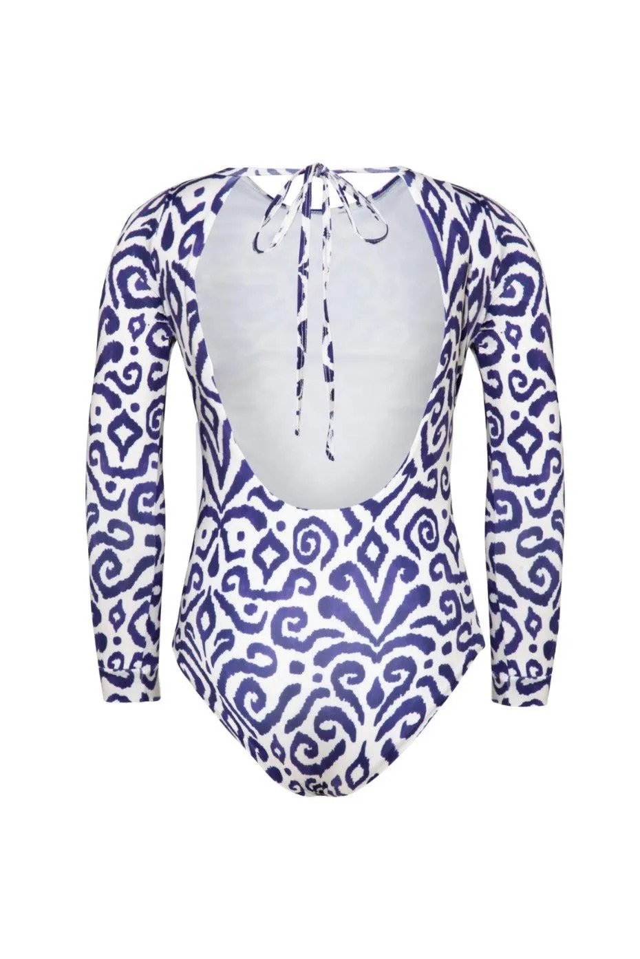 Vestido de baño para niña manga larga 8104 blanco