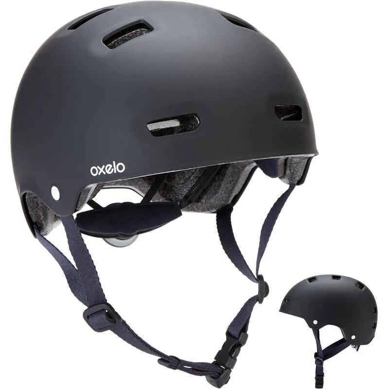 Casco Patines/Patineta/Scooter Adulto Oxelo MF504 Negro