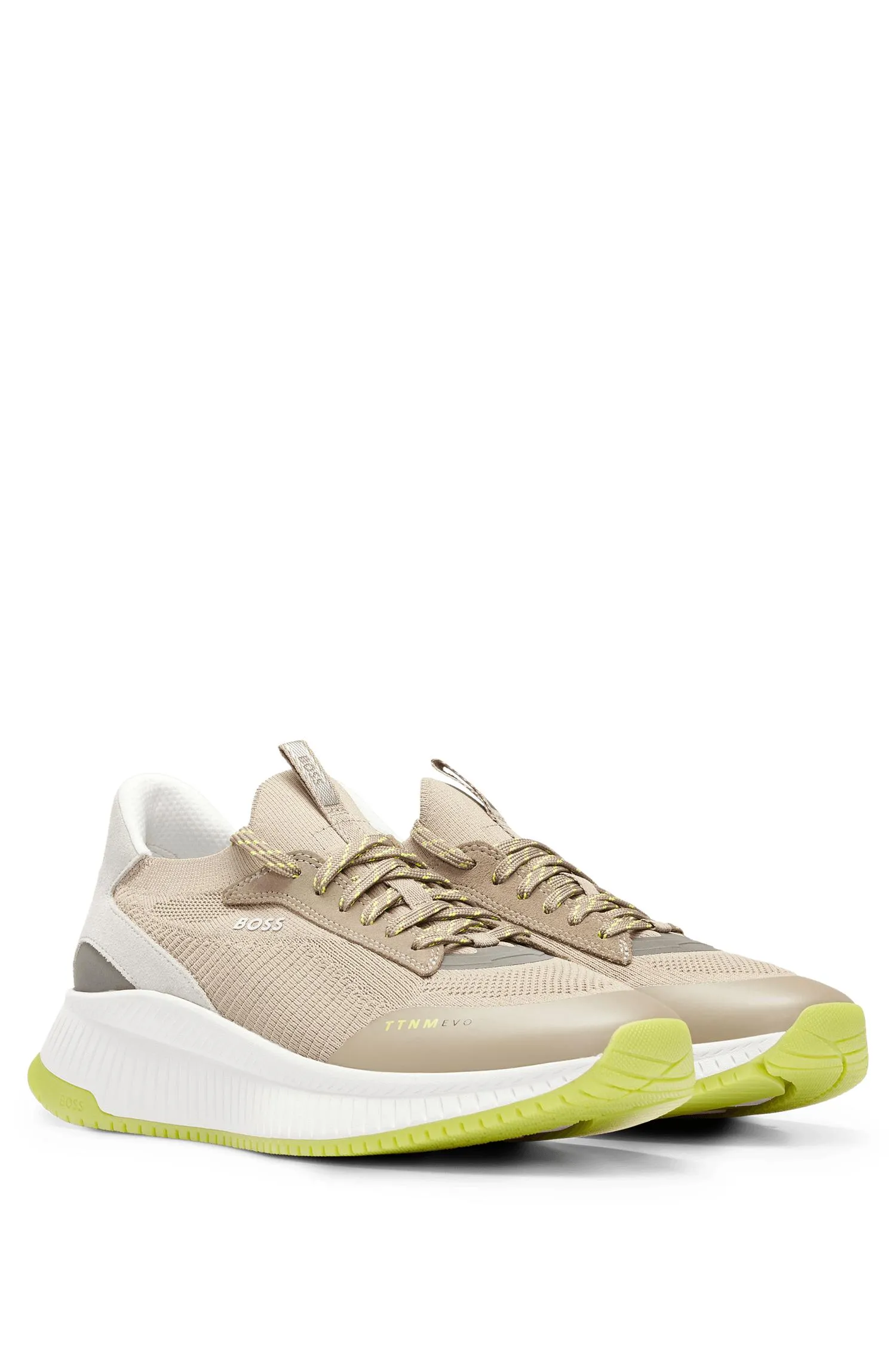 Tenis Tipo Calcetín Con Empeine De Punto Hombre