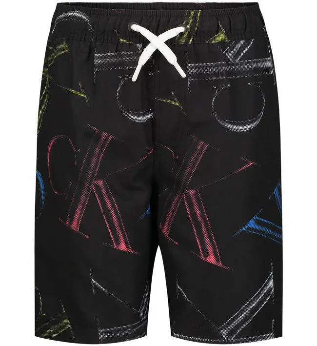 Bermuda Con Estampado Negro Calvin Klein Niño