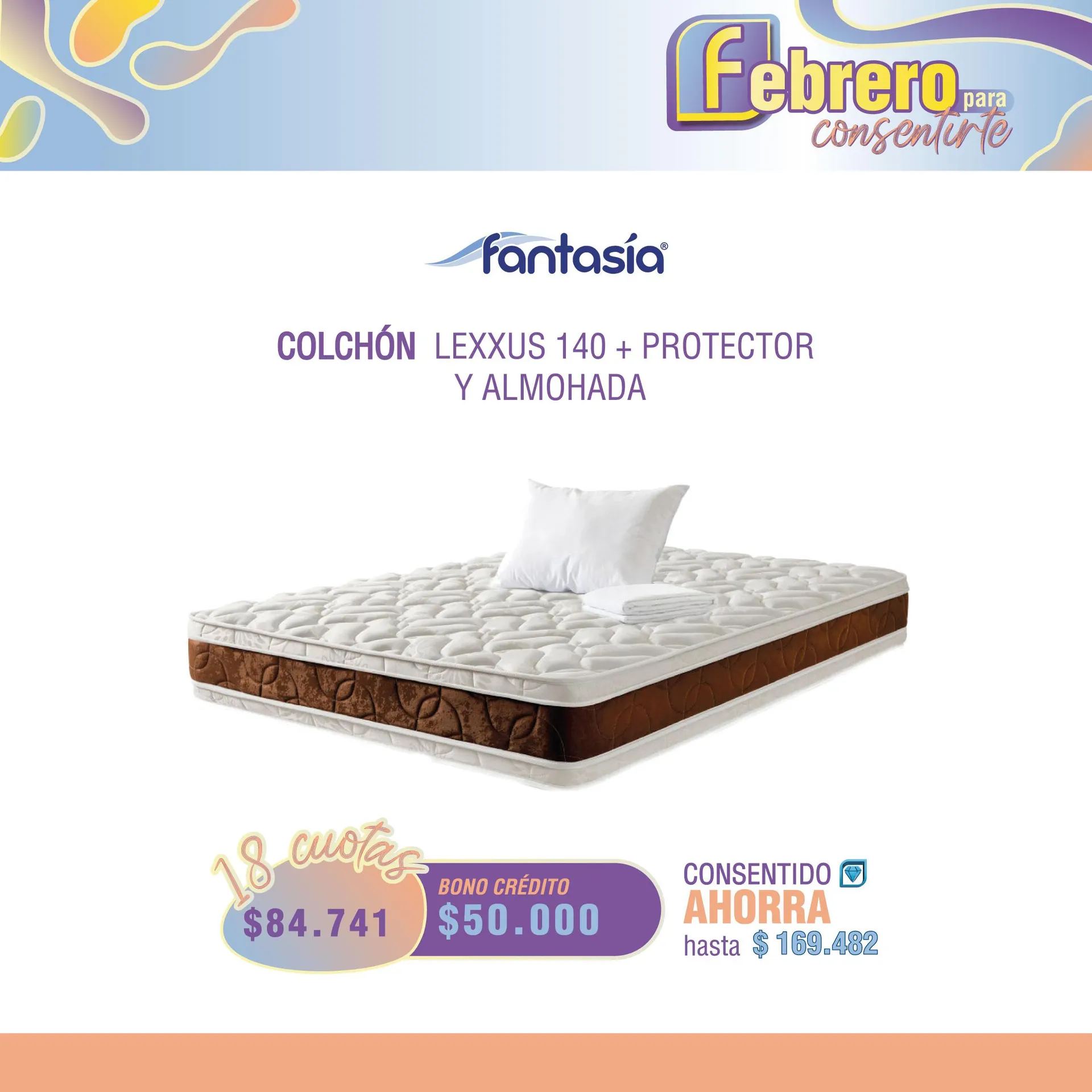 COLCHÓN PREMIUM LEXUS 1,40X1,90 FANTASIA