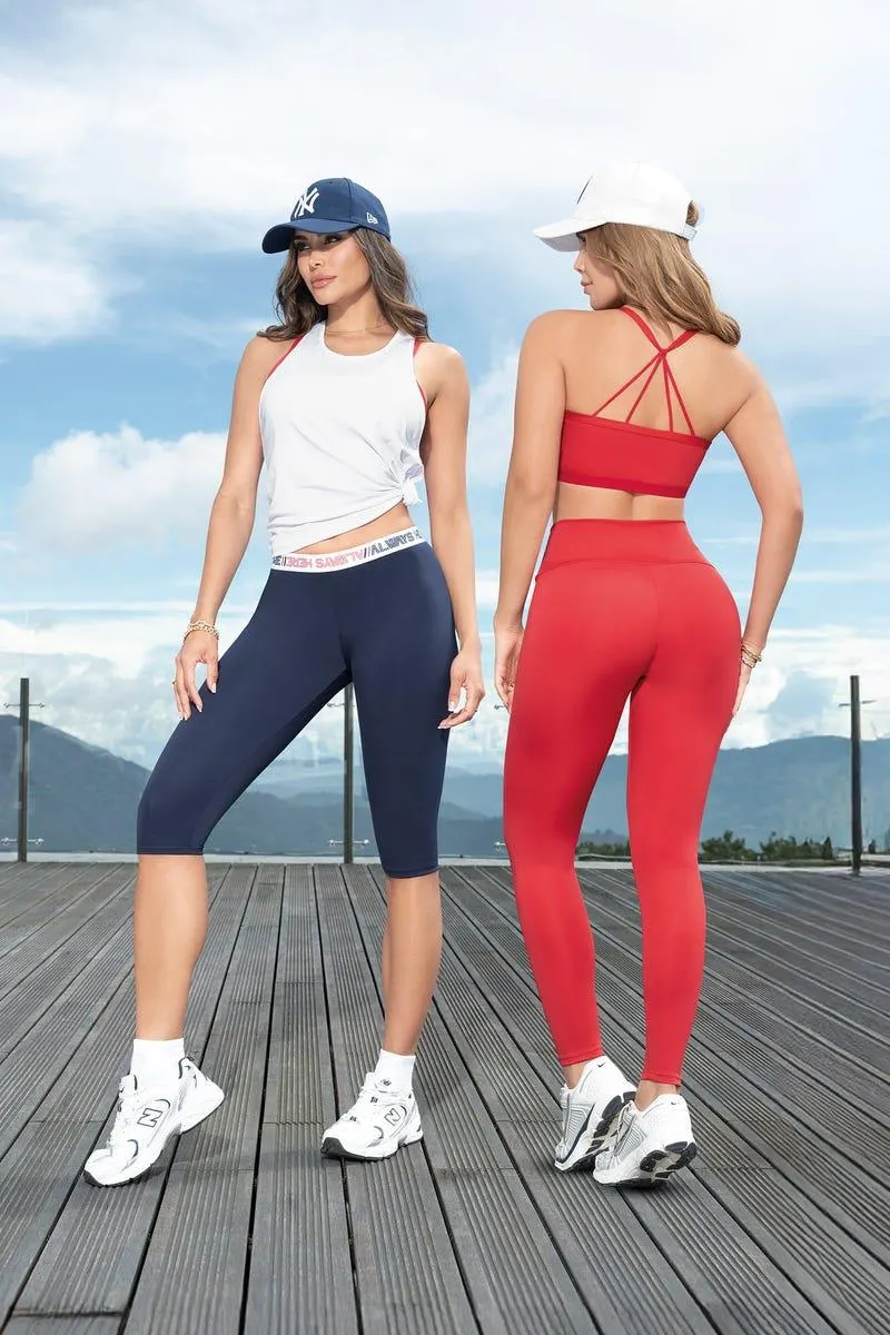 LEGGINGS X 2 MEDIO - LARGO Multicolor