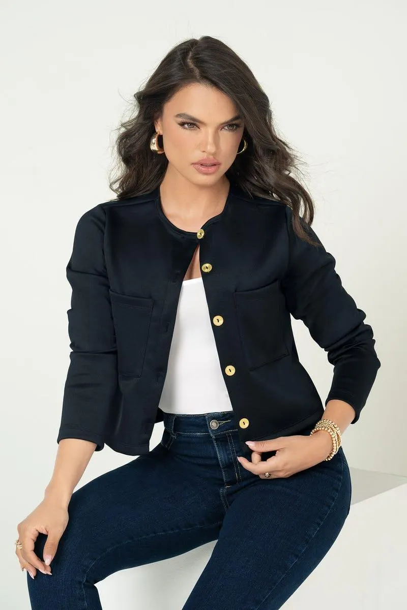 CHAQUETA MANGA LARGA Negro