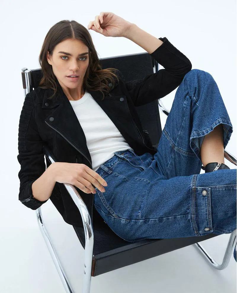 Jean de Mujer Straight Fit, Bota Relaxed - Azul Medio