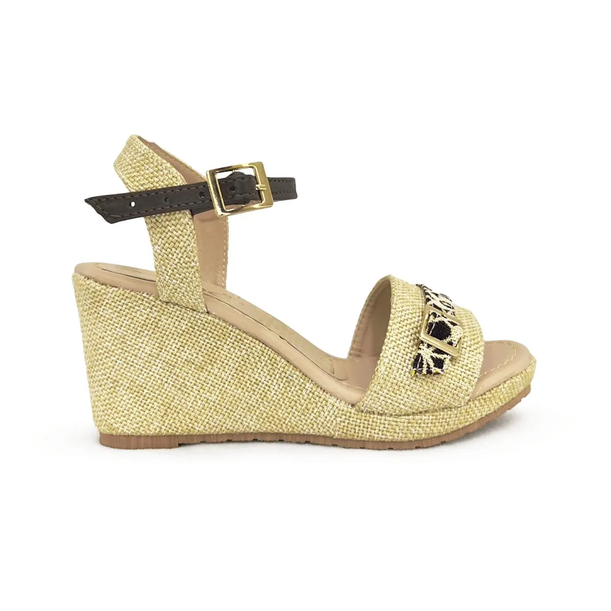 Sandalias Aloha Yute Cafe Claro Para Mujer