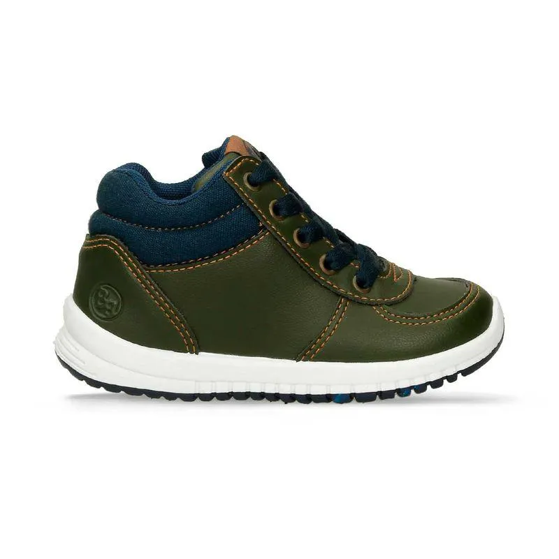 Tenis Casuales Verde Militar-Azul Bubblegummers Percy Niño
