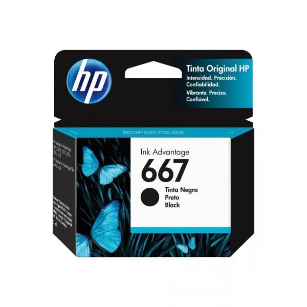 Cartucho de Tinta Original HP 667 (3YM79AL) Negro