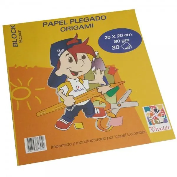 Block Vivaldi Origami 20 x 20cm 80grs x30 hojas