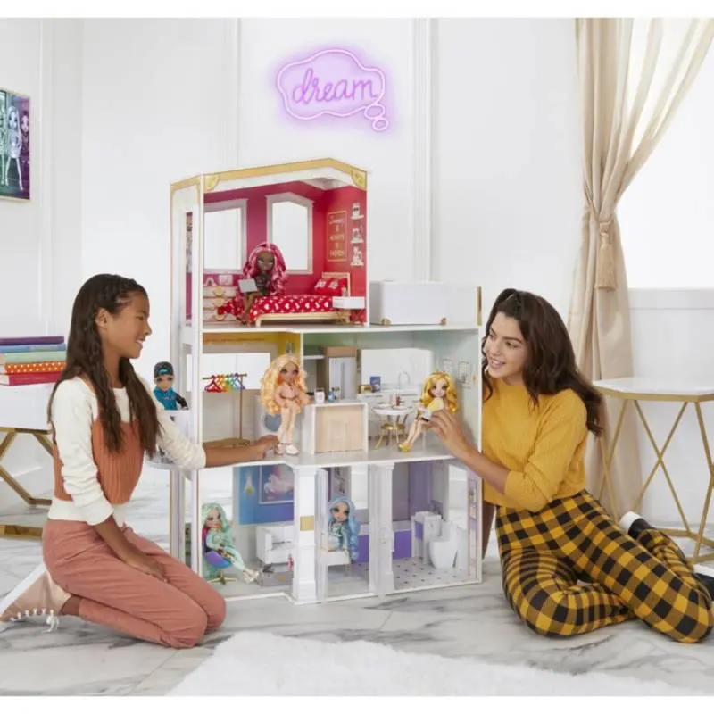 Casa de muñecas rainbow high - 3 pisos de madera