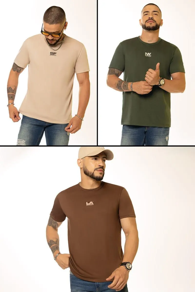 CAMISETA X 3 MANGA CORTA Multicolor