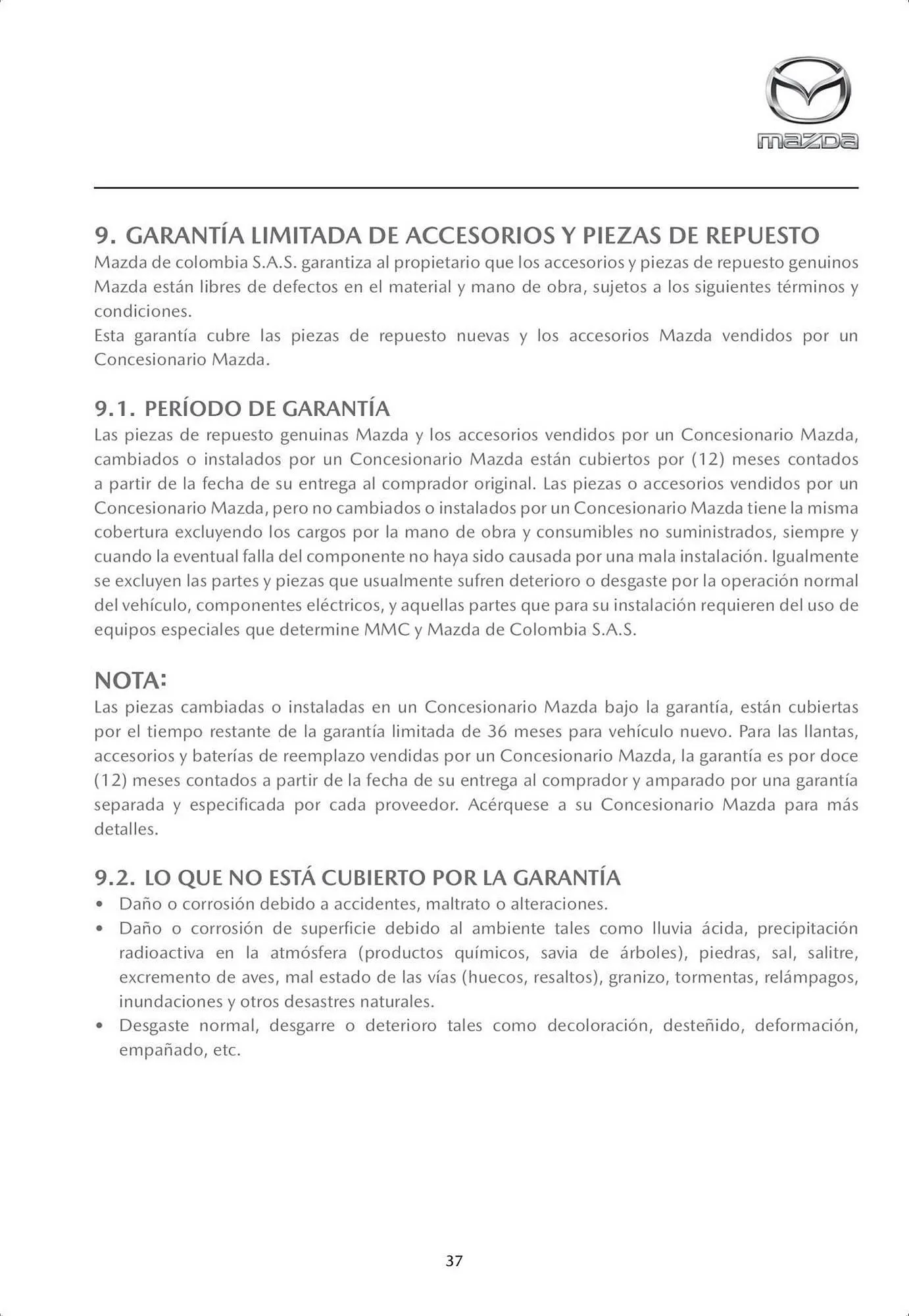 Catalogo de Catálogo Mazda 4 de octubre al 4 de octubre 2024 - Pag 39