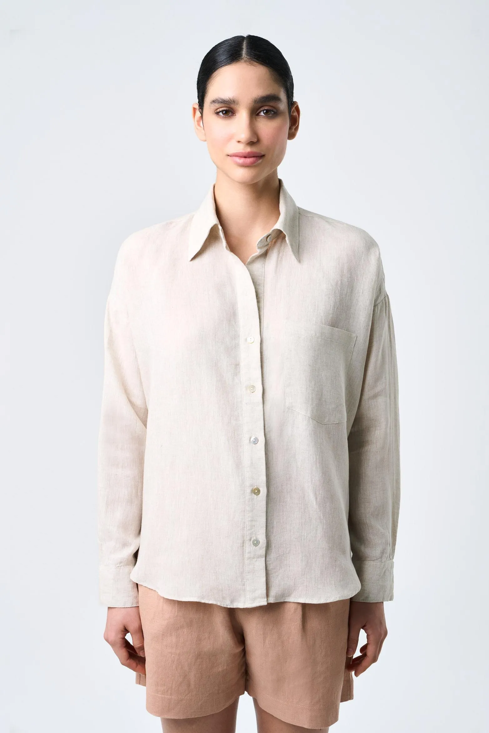 Camisa manga larga Boreal para mujer fit holgado