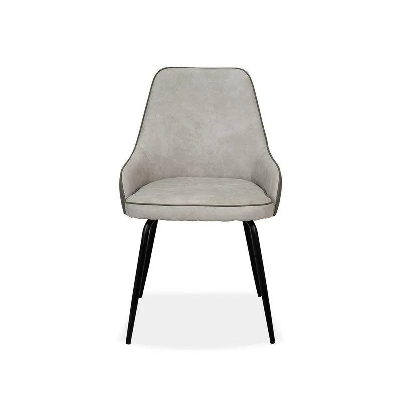 Silla De Comedor Anka Tela/Micro Gris/Gris