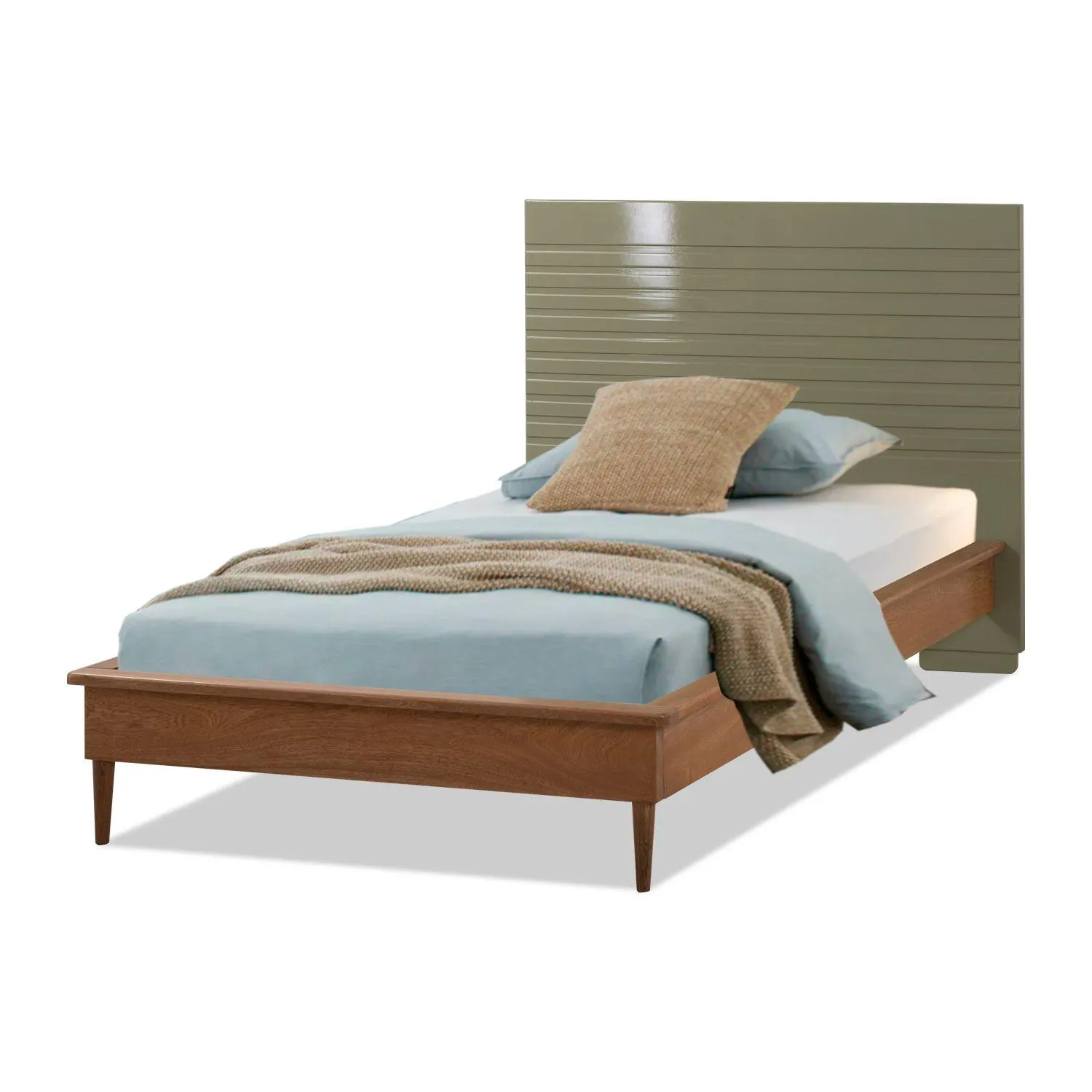 Cama 1.00 Finlandia Natural, Oliva