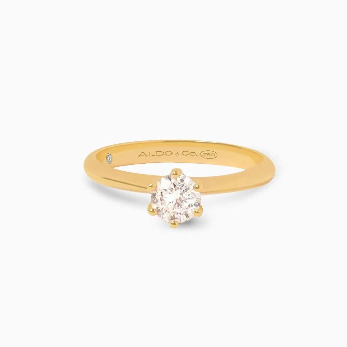 Anillo de Compromiso en oro amarillo de 18K