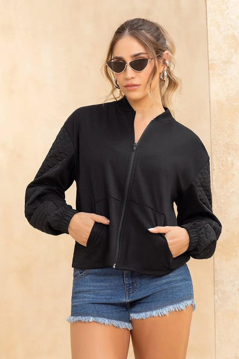 CHAQUETA MANGA LARGA Negro