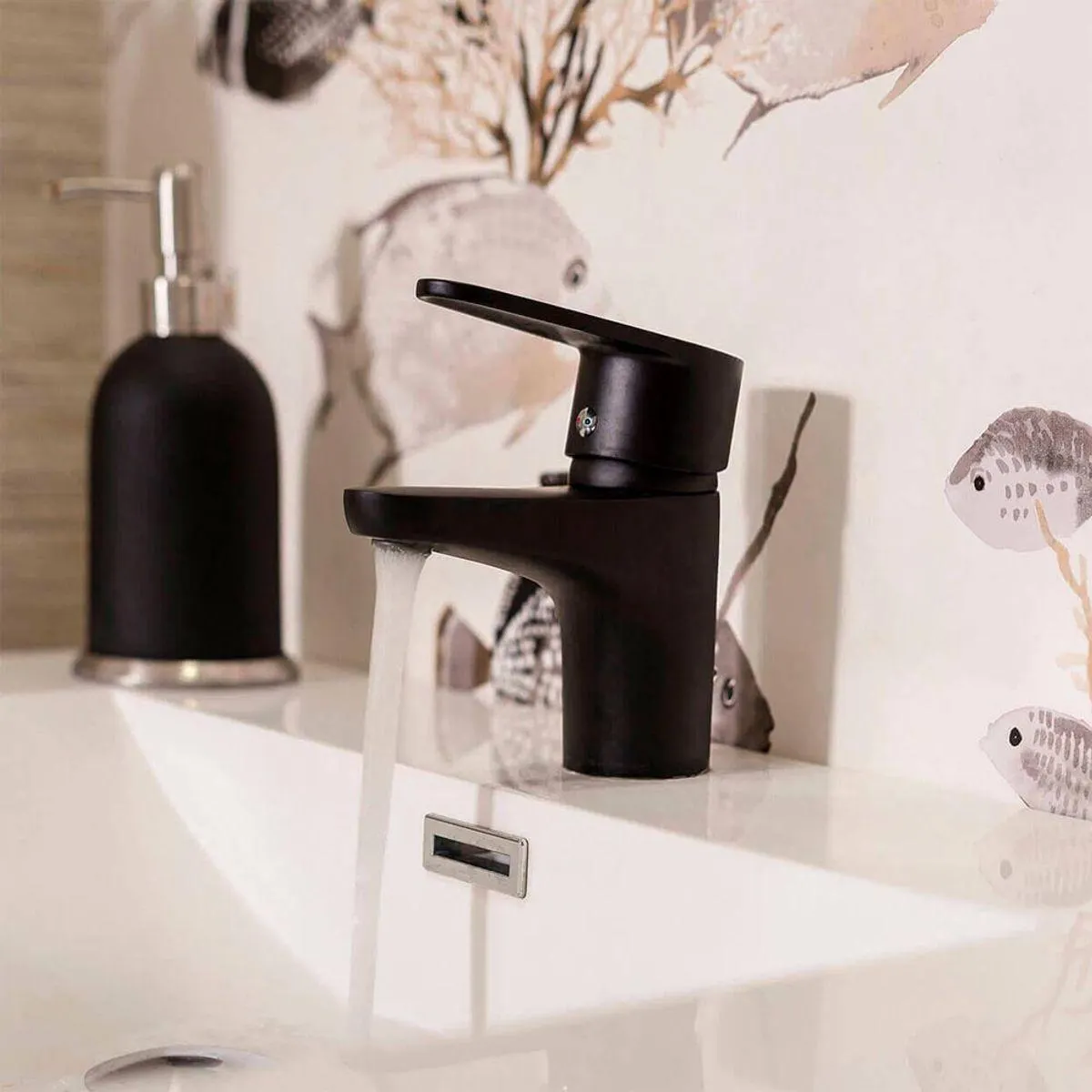 Grifería lavamanos dessin negro