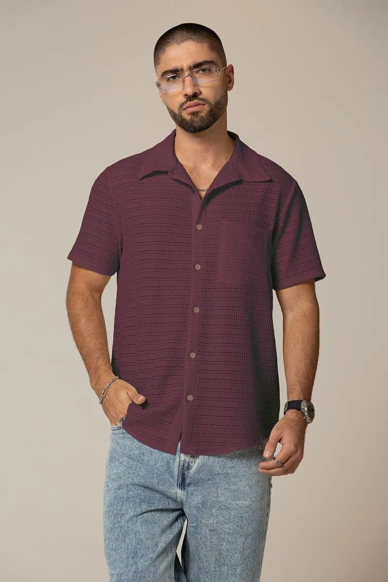 CAMISA MANGA CORTA Morado