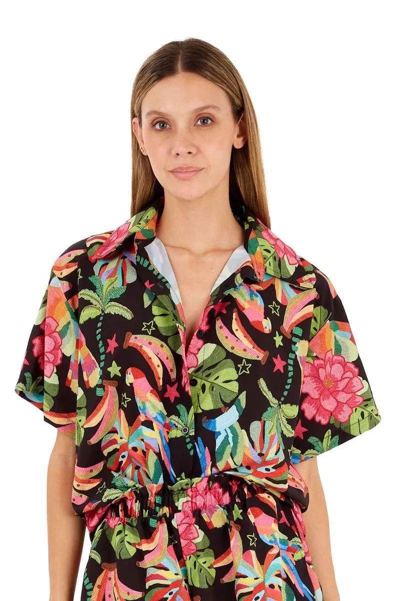Camisa Estampado Negro para mujer Alexa
