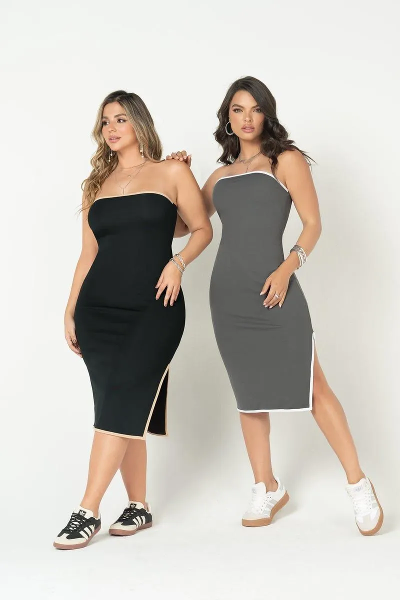 VESTIDO X 2 TRES CUARTOS Multicolor