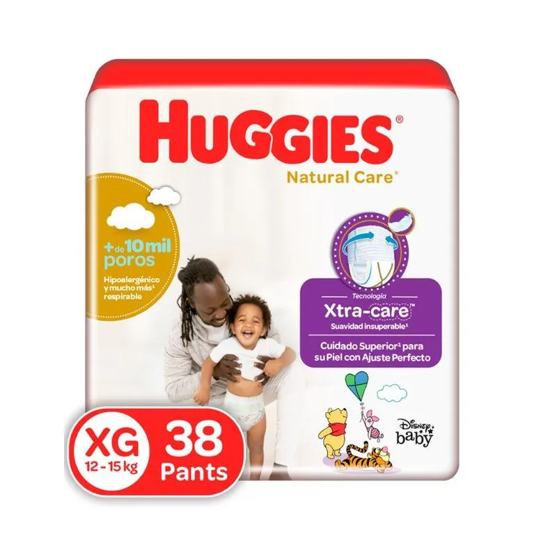 Panal Huggies Natural Care Pants Talla Xg Pqte X 38 Und