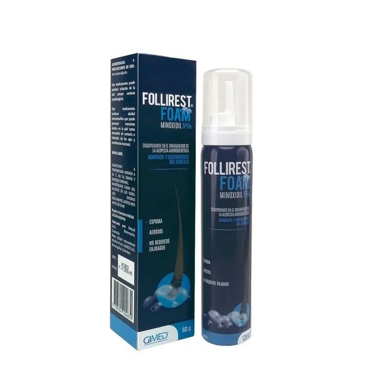 Follirest (minoxidil) 5% Espuma Frasco X 60 Ml