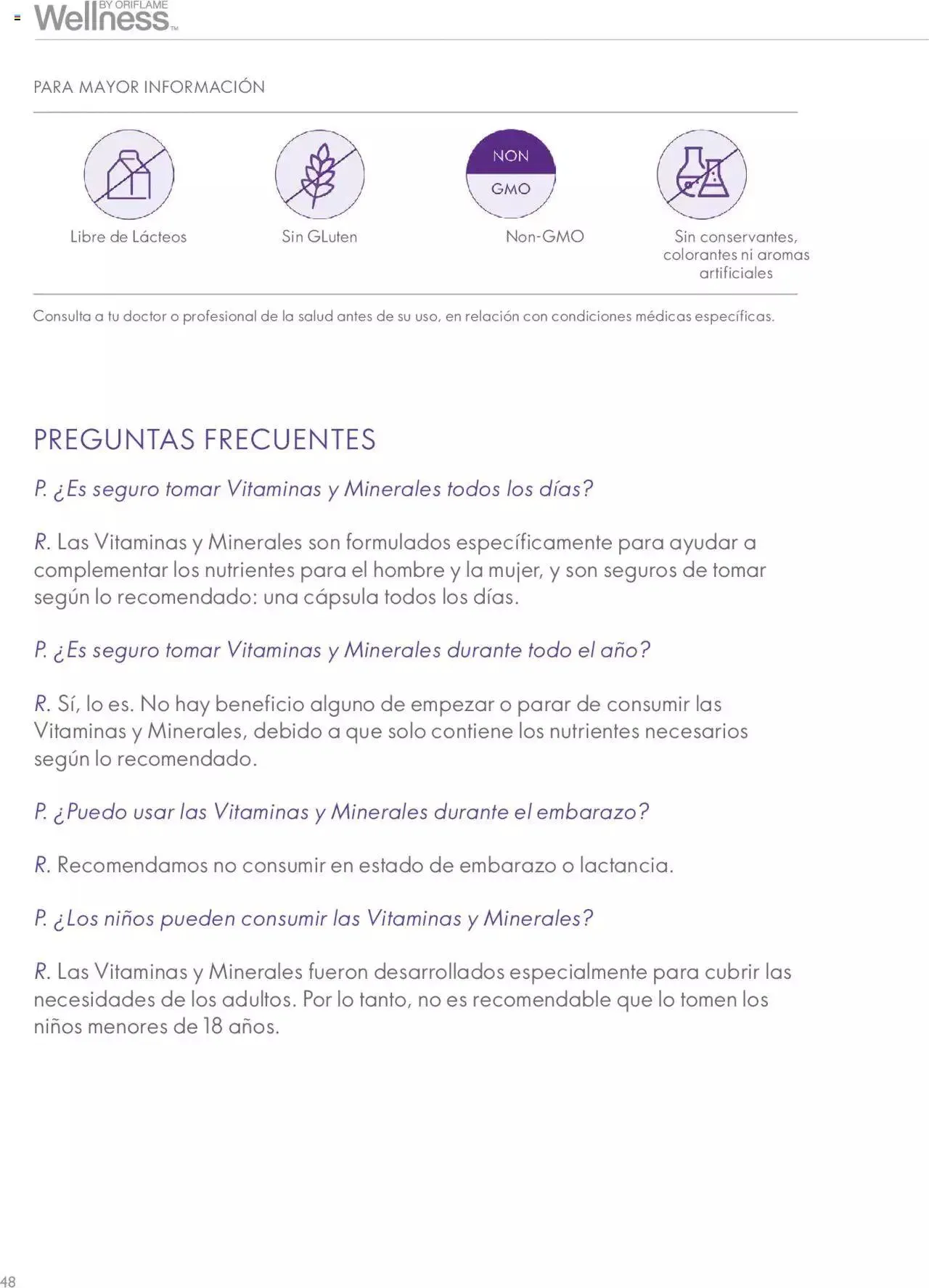 Catalogo de Oriflame - Guía de Producto Wellness 1 de junio al 31 de diciembre 2024 - Pag 48