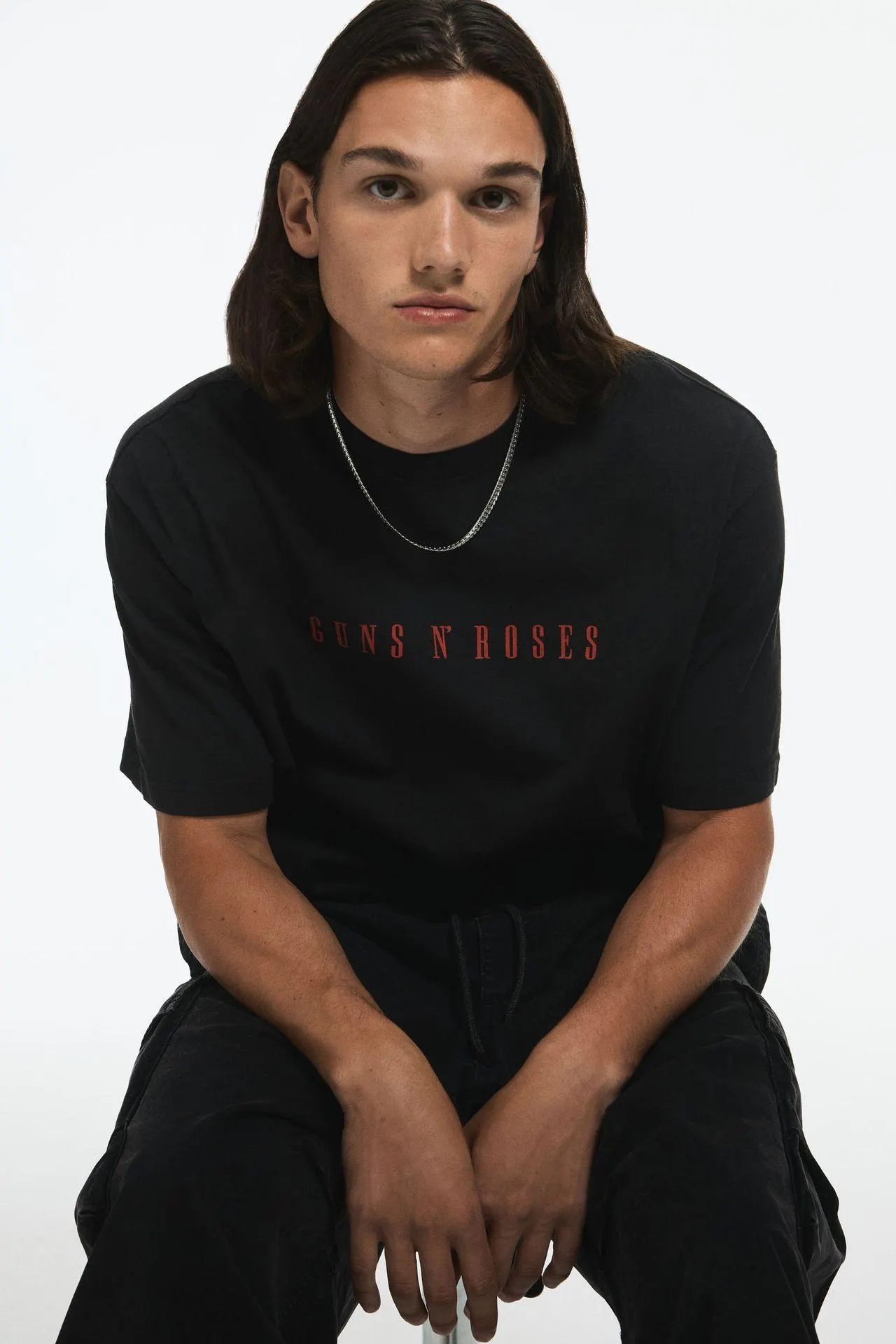 Camiseta estampada de estilo vintage Loose Fit