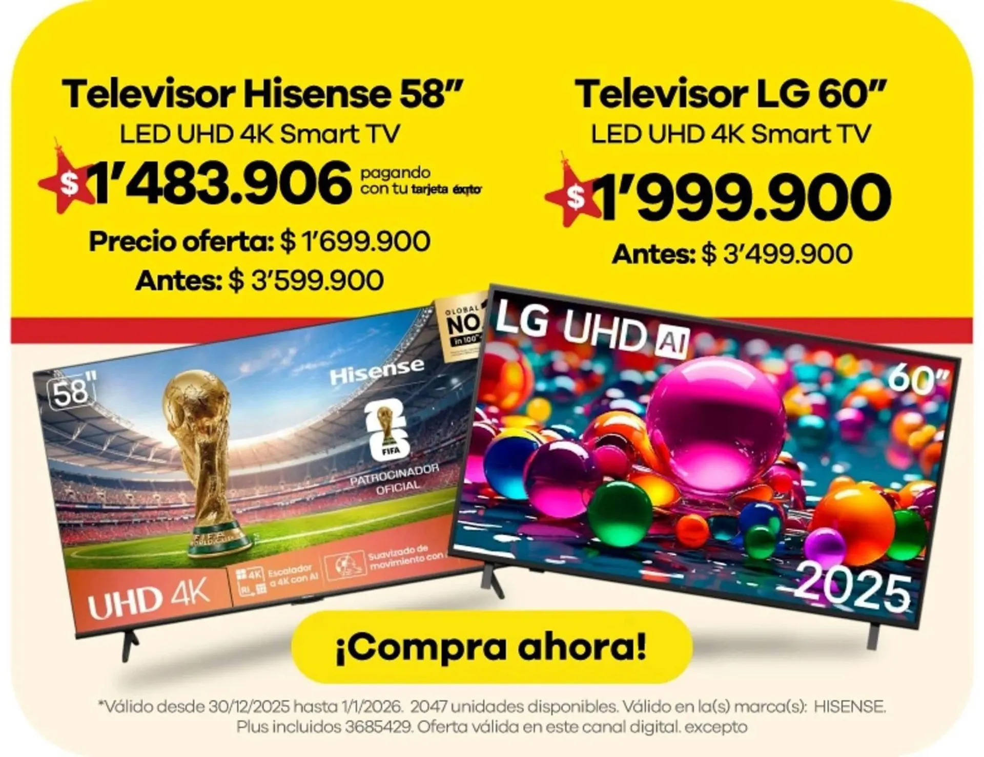 Catalogo de Catálogo Éxito 30 de diciembre al 1 de enero 2026 - Pag 1