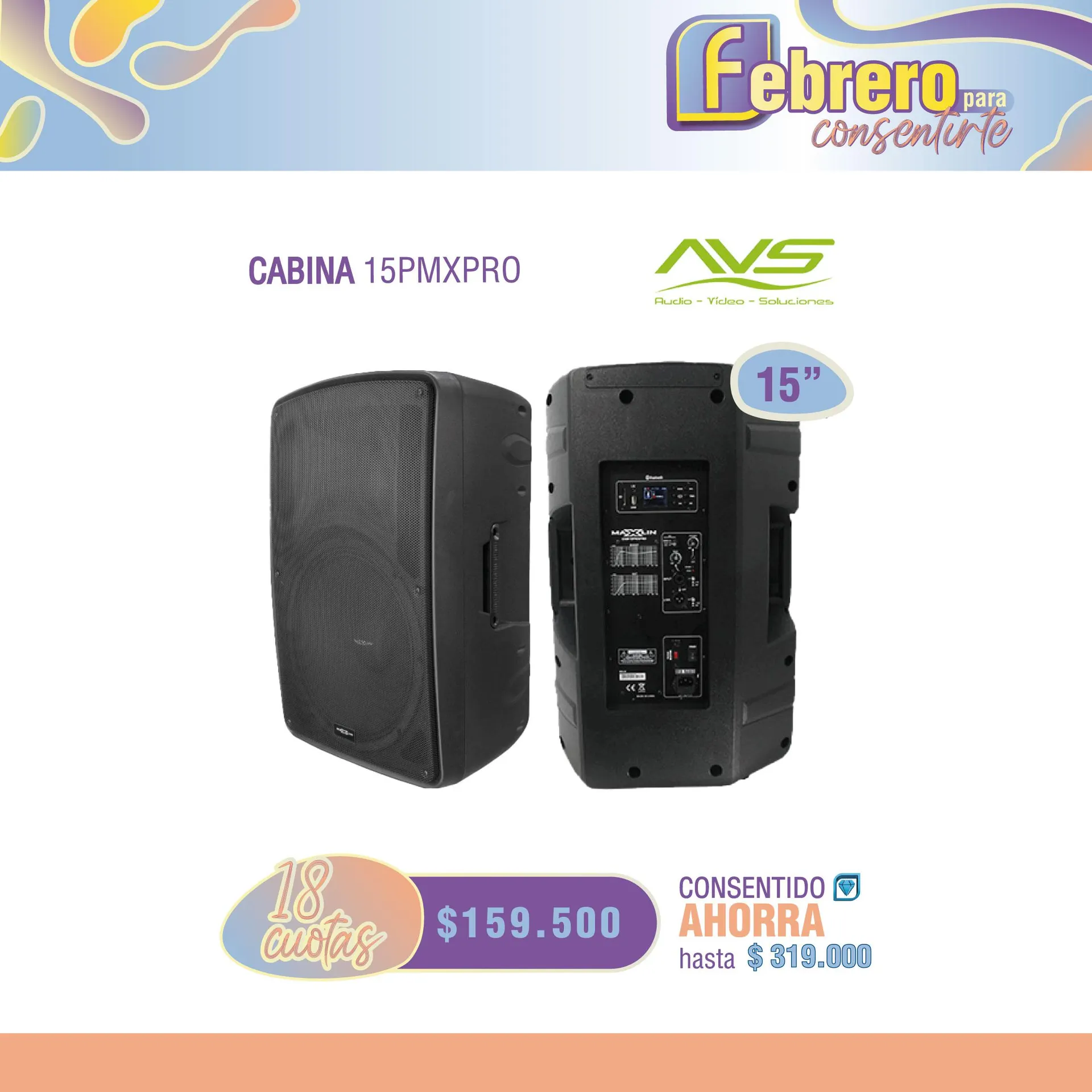 CABINA 15 PMXPRO AVS MAXLIN