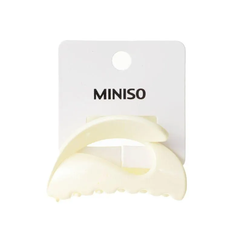 Caimán para Cabello Diseño Corazón Miniso Blanco