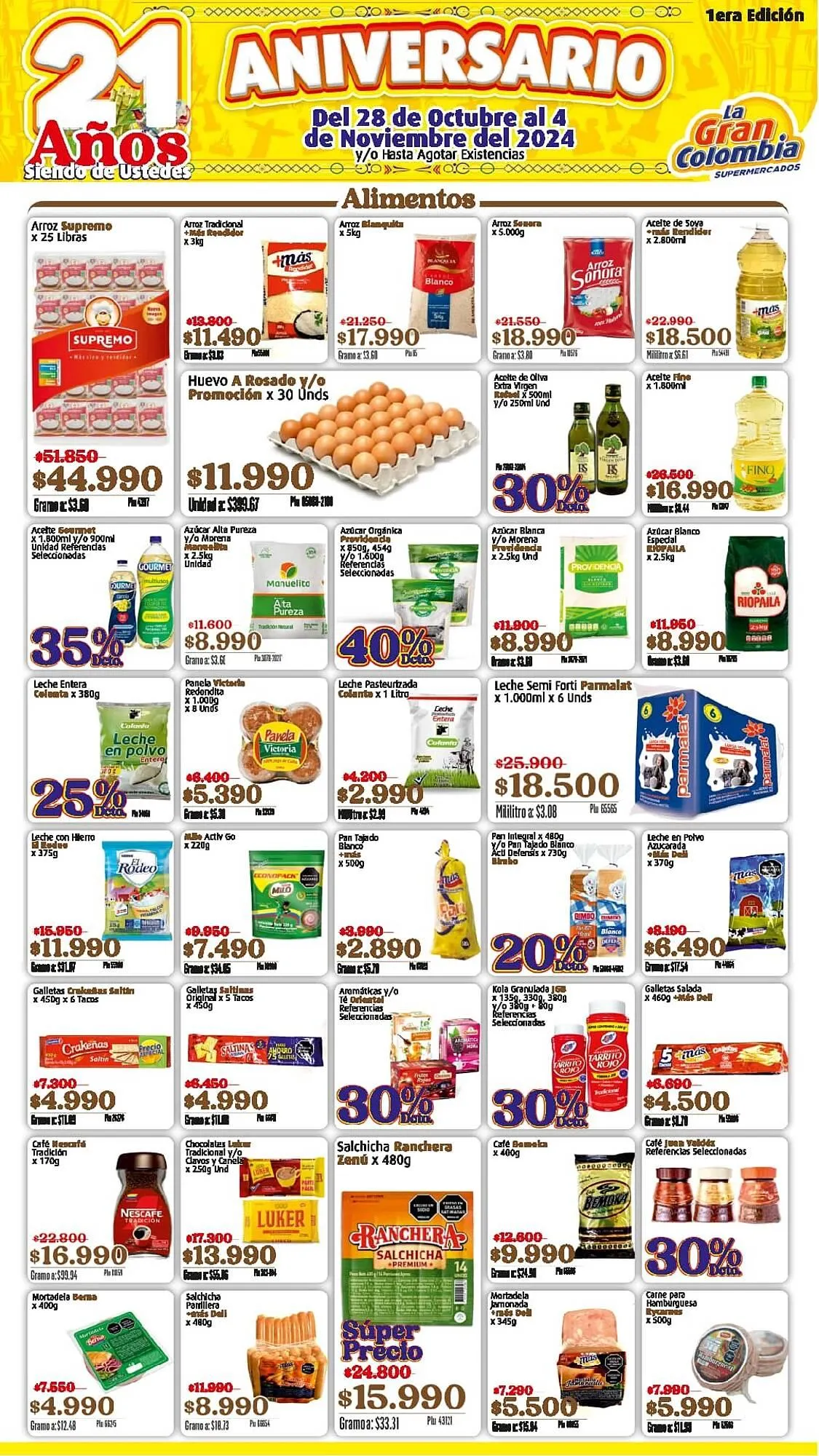Catalogo de Catálogo La Gran Colombia 28 de octubre al 4 de noviembre 2024 - Pag 1