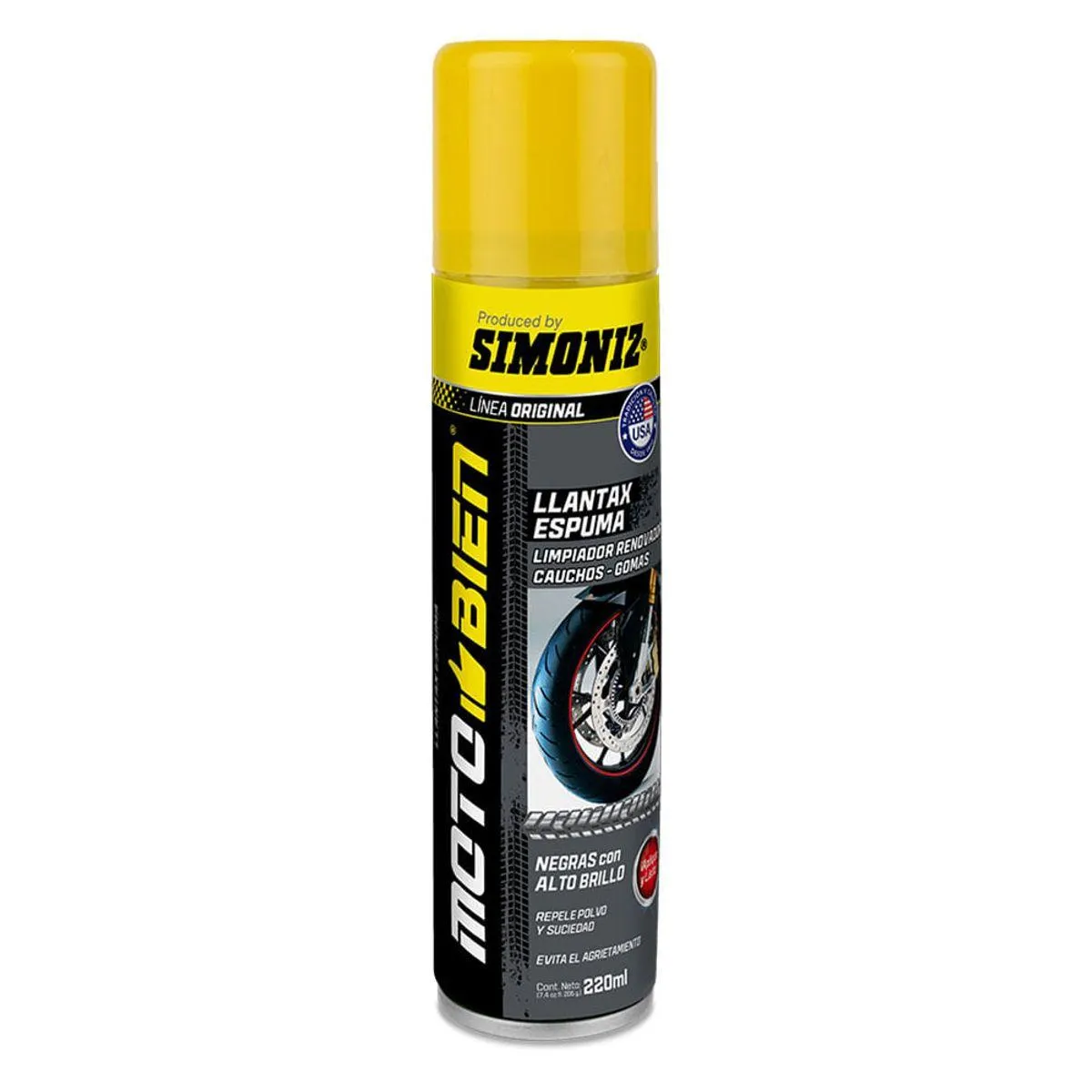 Renovador llantas moto bien 220 ml Simoniz