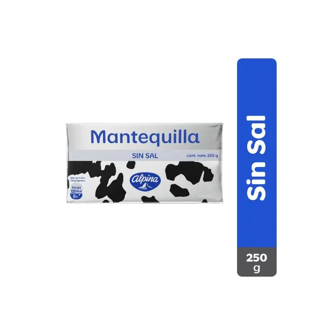 Mantequilla Alpina Sin Sal 250 g