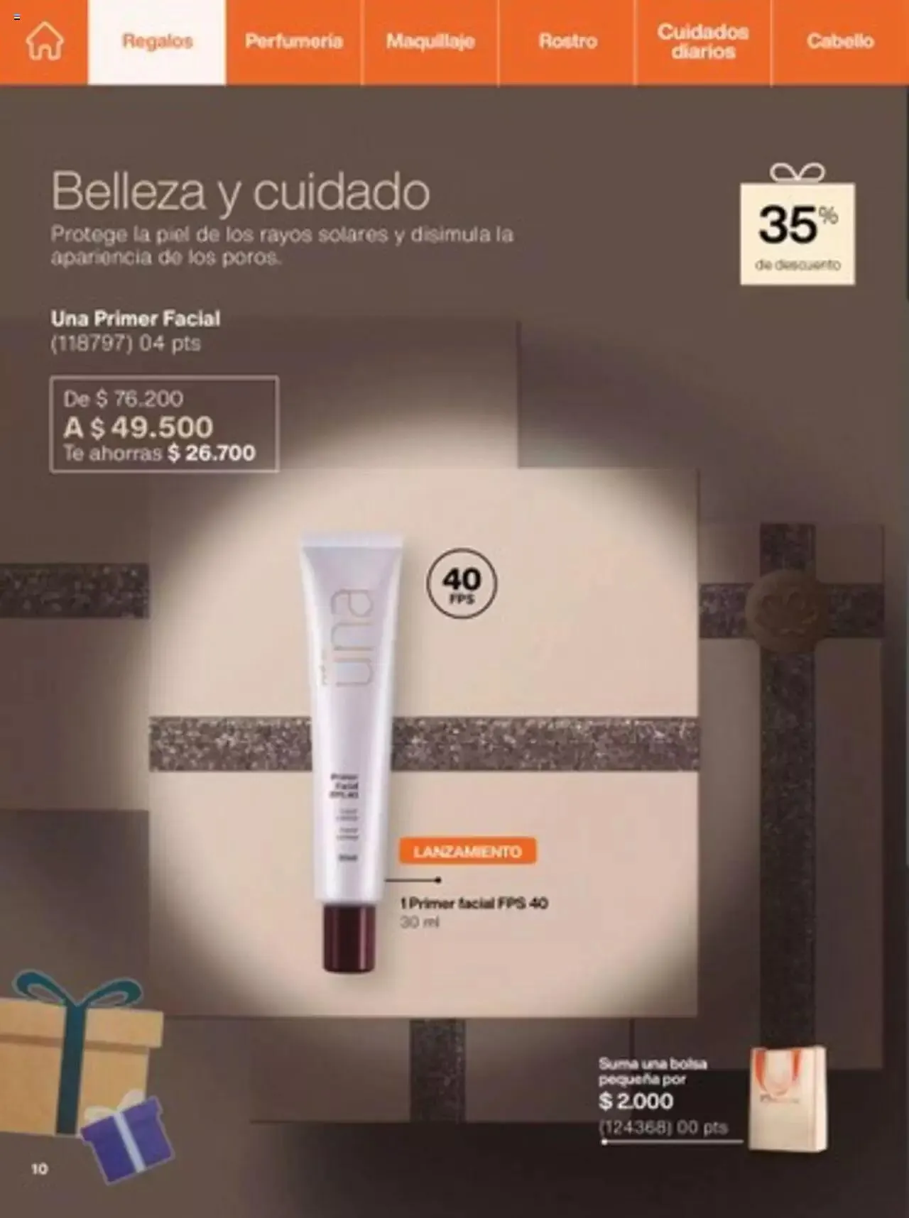 Catalogo de Natura - C14 Nueva Bruma Hidra Fix y Primer Facial FPS 40 1 de octubre al 31 de diciembre 2023 - Pag 10