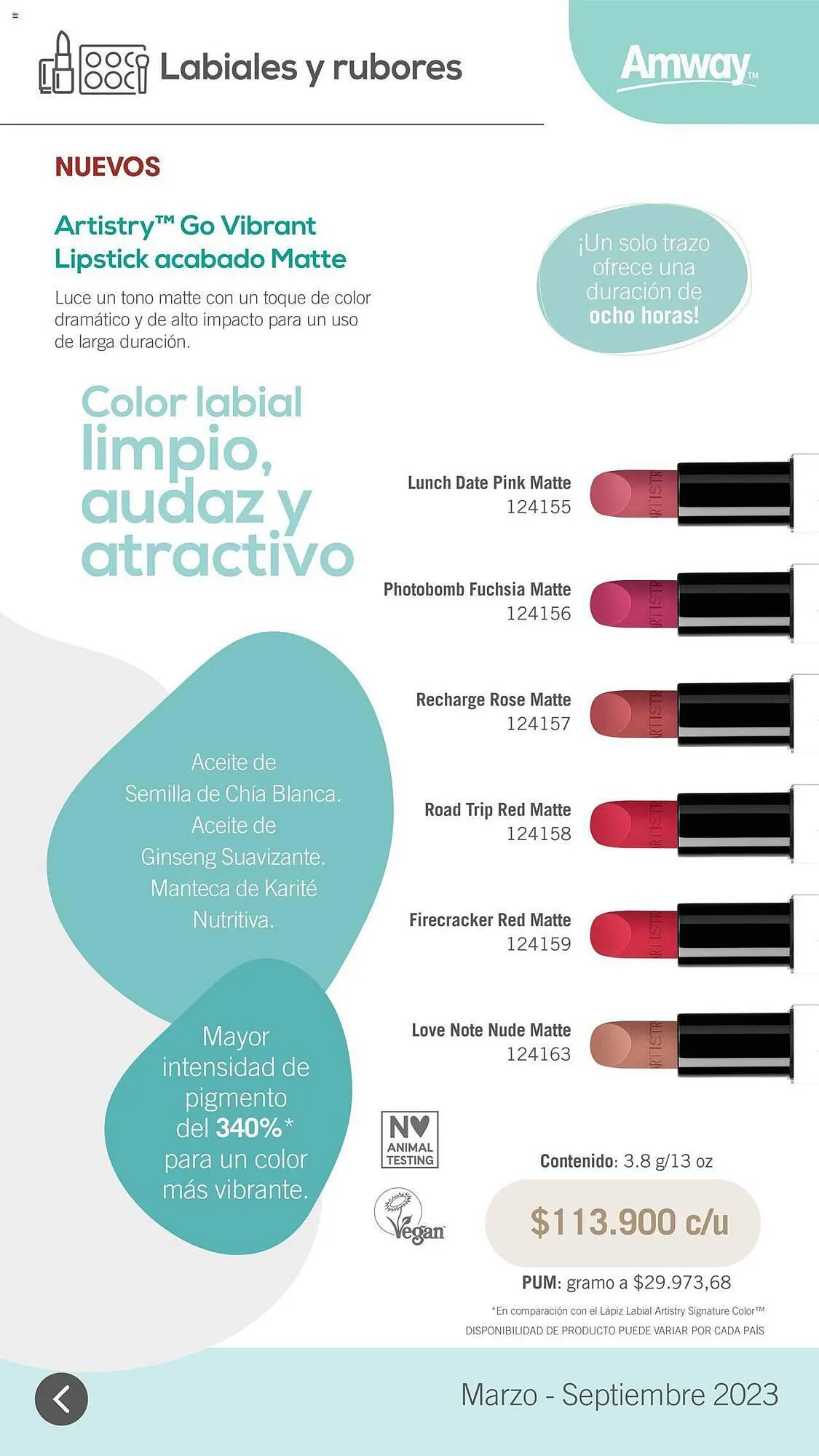 Catalogo de Catálogo Amway 31 de marzo al 1 de septiembre 2023 - Pag 36