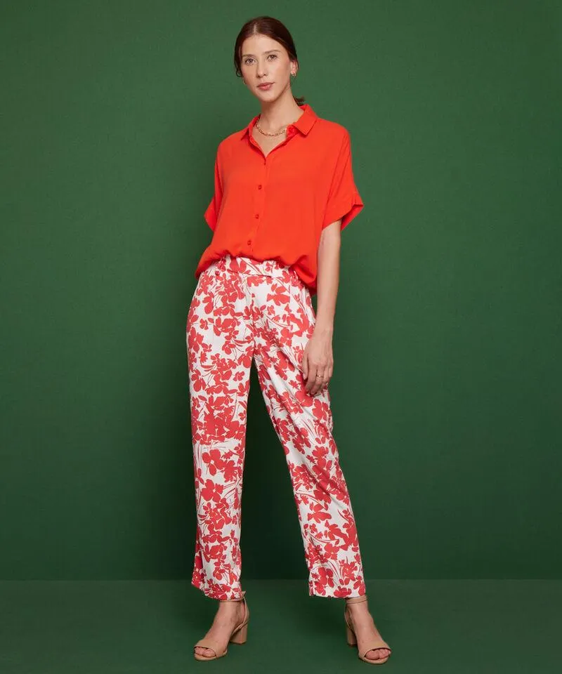 Pantalón Estampado Con Prenses