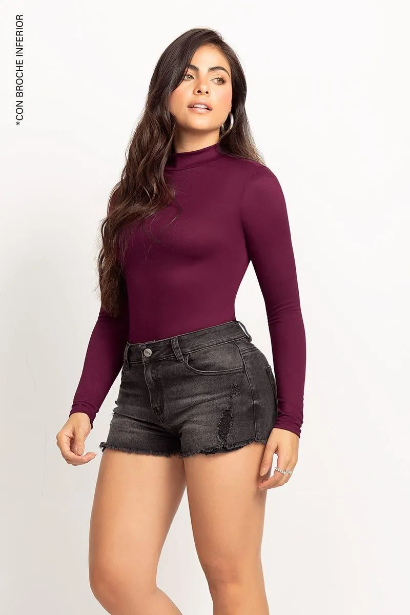 BODY MANGA LARGA Morado