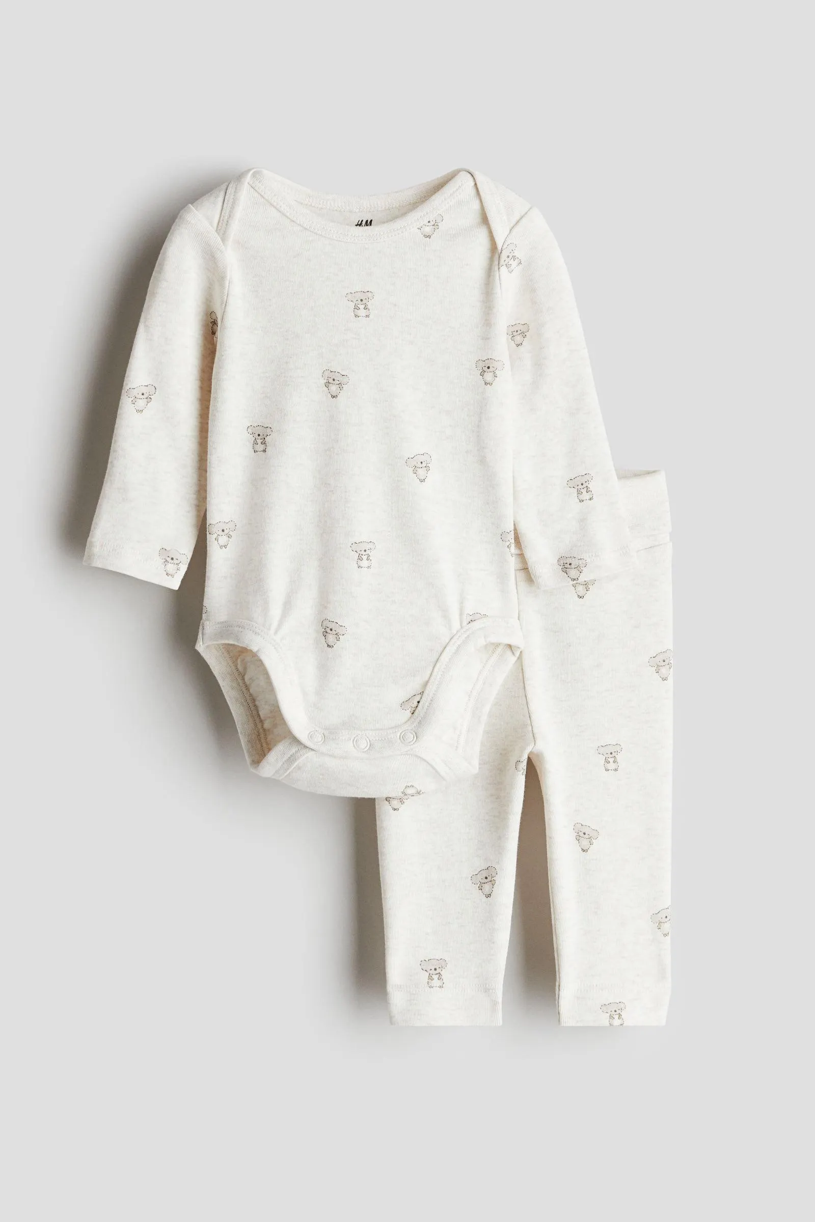 Conjunto de 2 piezas en punto de algodón