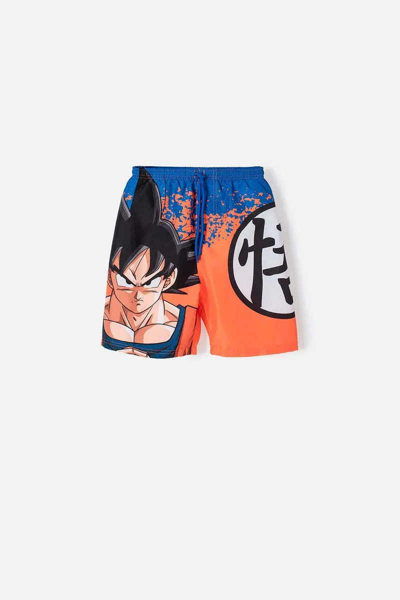 Pantaloneta de baño de niño, naranja de Dragon Ball