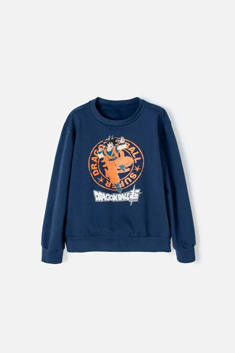 Buzo de Dragon Ball cerrado azul para niño