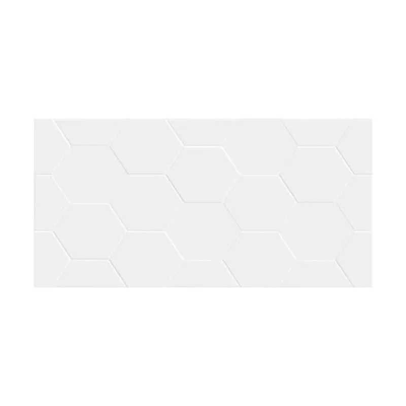 Pared ceramica tipo plana estructurada fenix satin blanco 30x60 cm